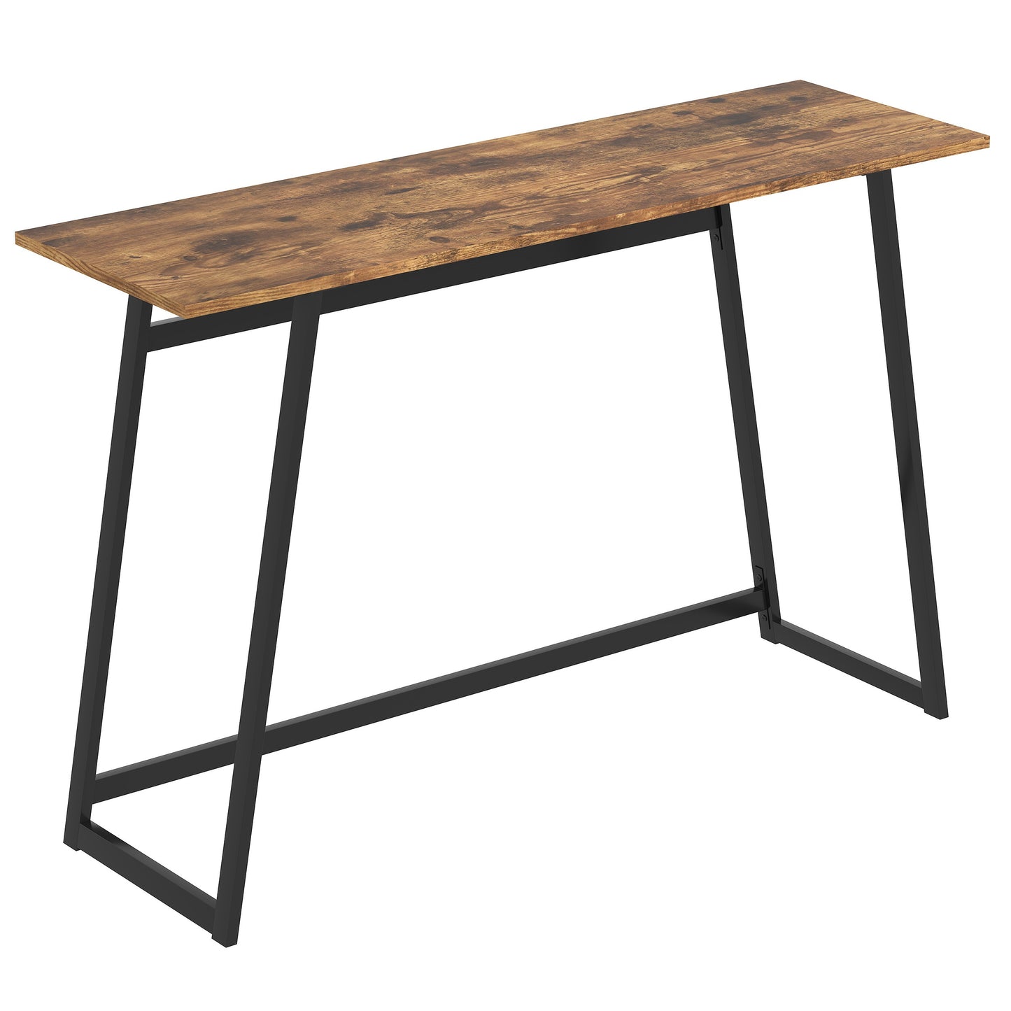 Safdie & Co. Console Table 45" Brown Reclaimed Wood 1 Shelf Black Metal, Entryway or Sofa Table for Living Room