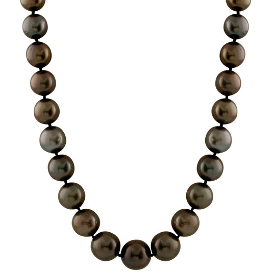 title:Splendid Pearls Tahitian Pearl Necklace;color:Black