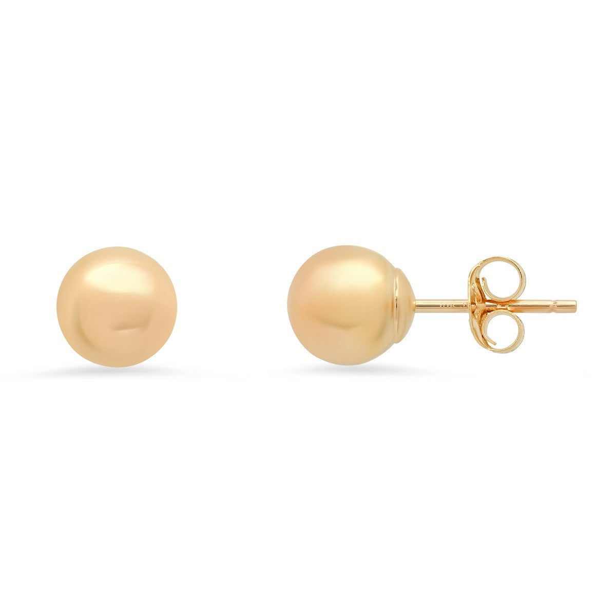 title:10k Yellow Gold Ball Stud Earrings;color:not applicable