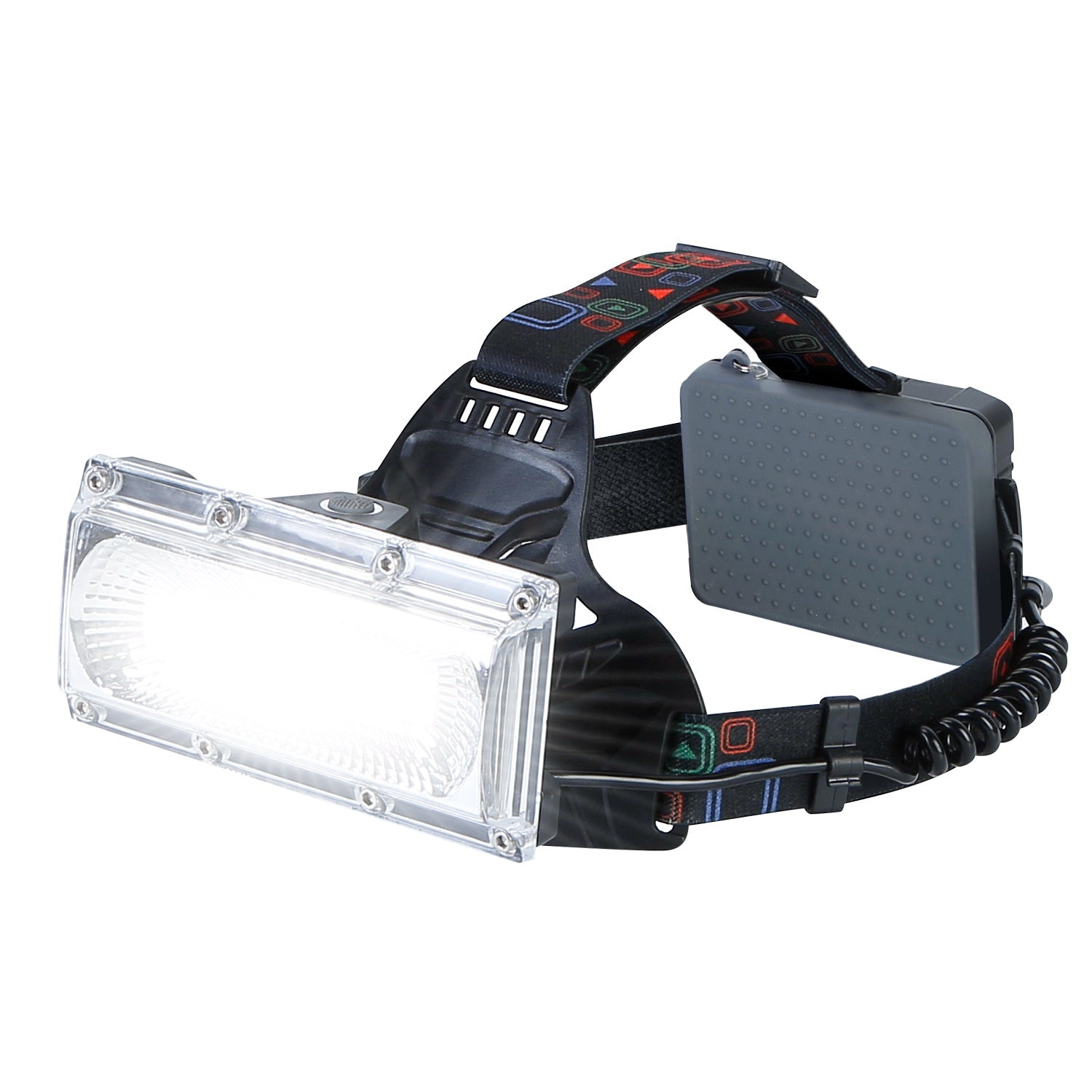 title:20000LM LED Work Headlamp 3 Lighting Modes Rechargeable Headlights IP65 Waterproof Rotatable Headlights For Cycling Hiking Rescuing Camping;color:Black