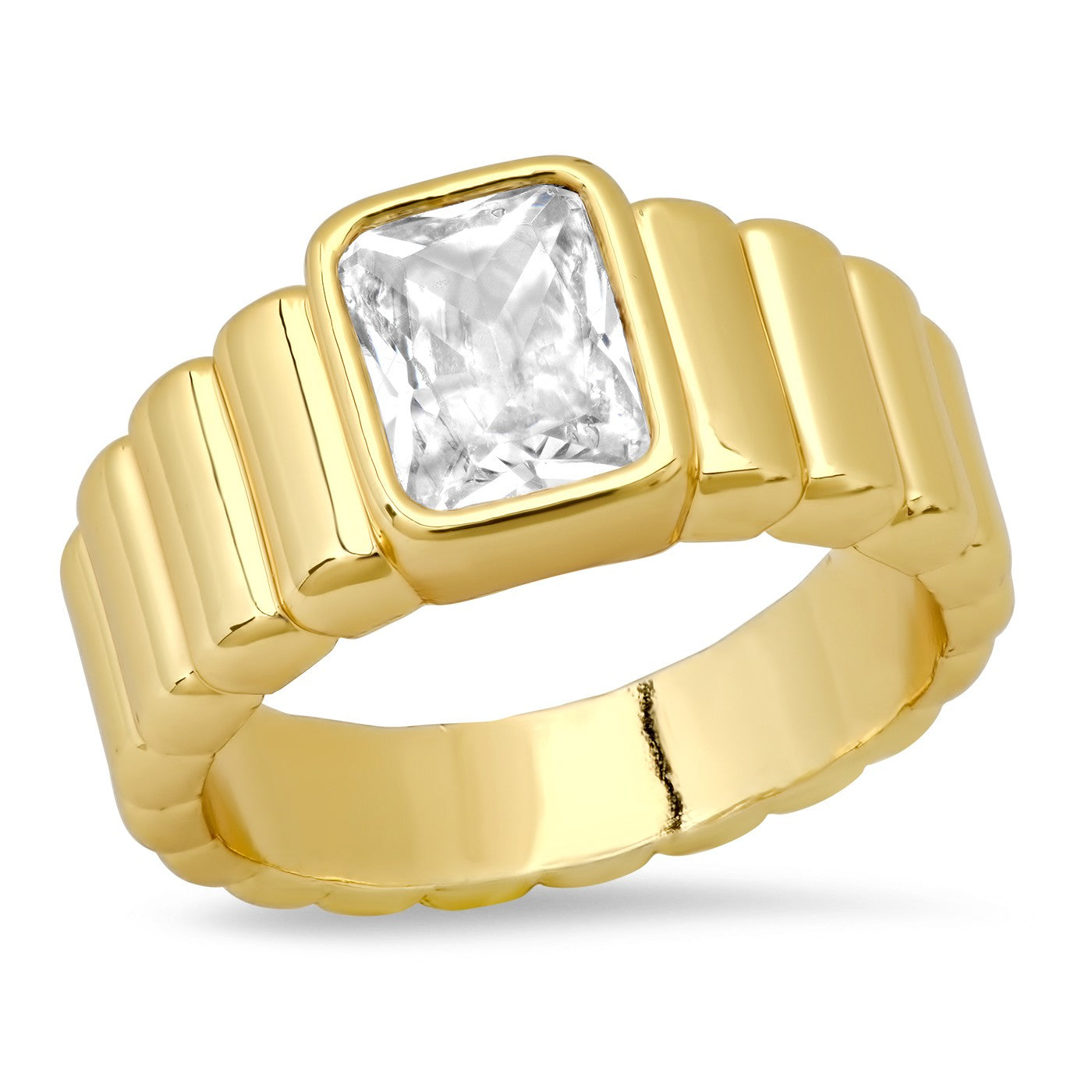 Art Deco Emerald Cut Statement Ring