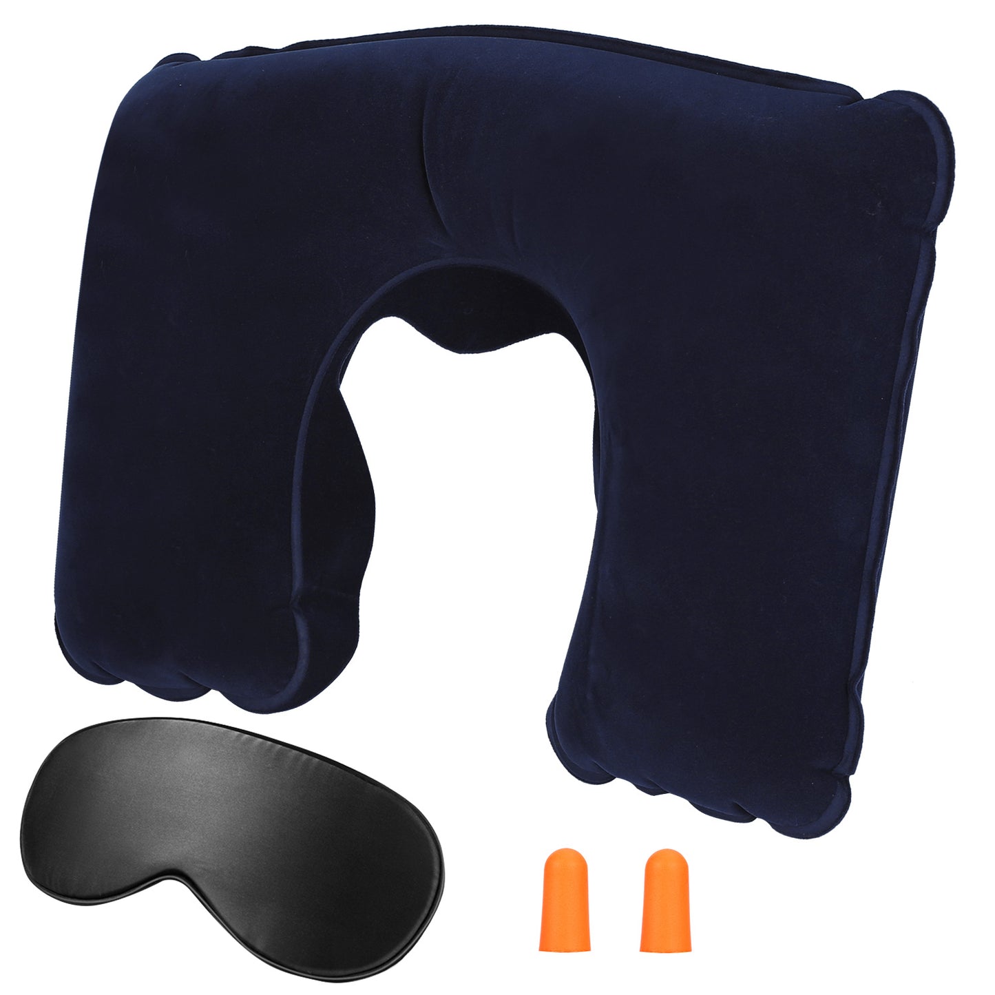 title:Travel Pillow Inflatable U Shape Neck Pillow Neck Support Head Rest Office Nap Car Airplane Cushion;color:Dark Blue