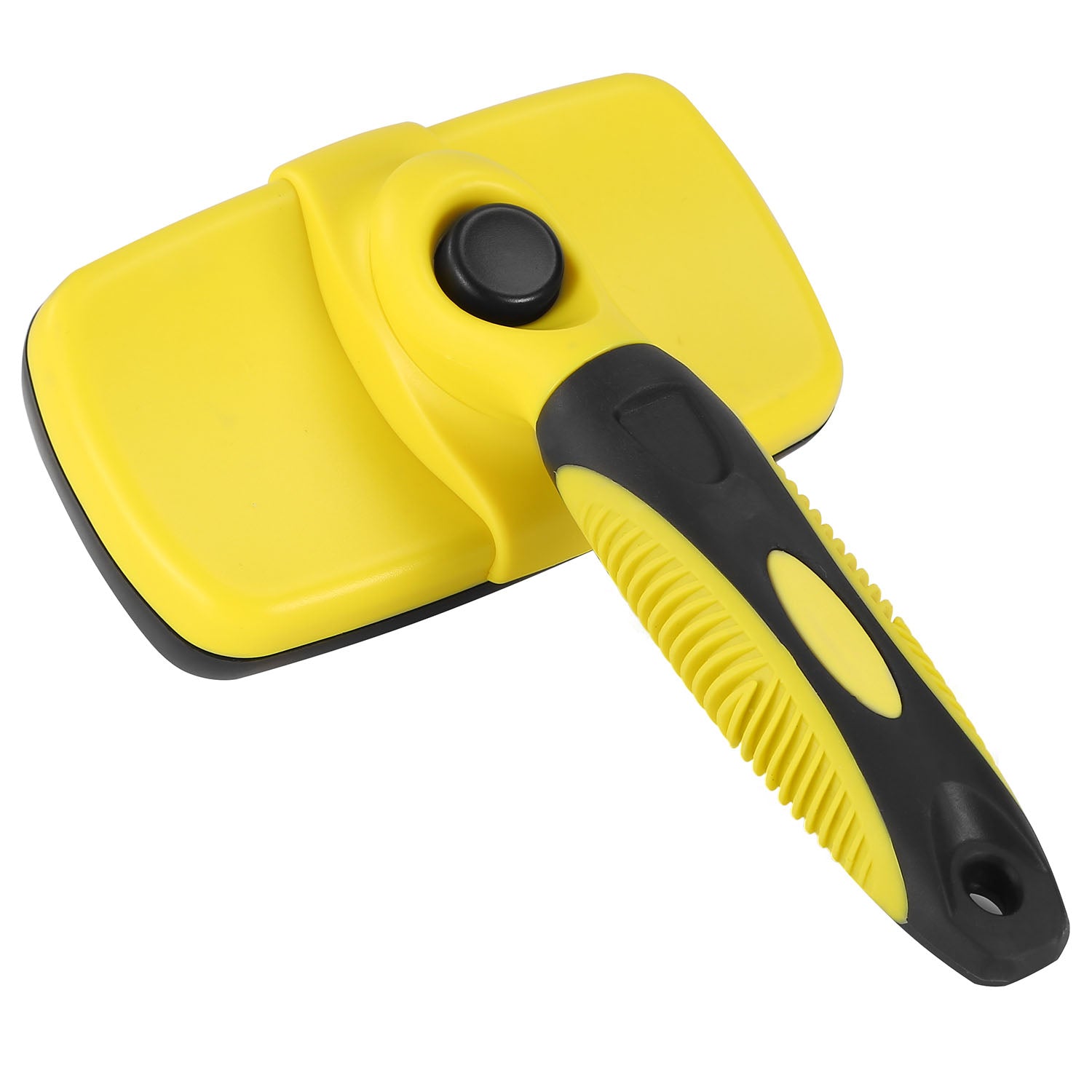title:Self Cleaning Slicker Brush Pets Dogs Grooming Shedding Tools Pet Hair Grooming Remover;color:Yellow
