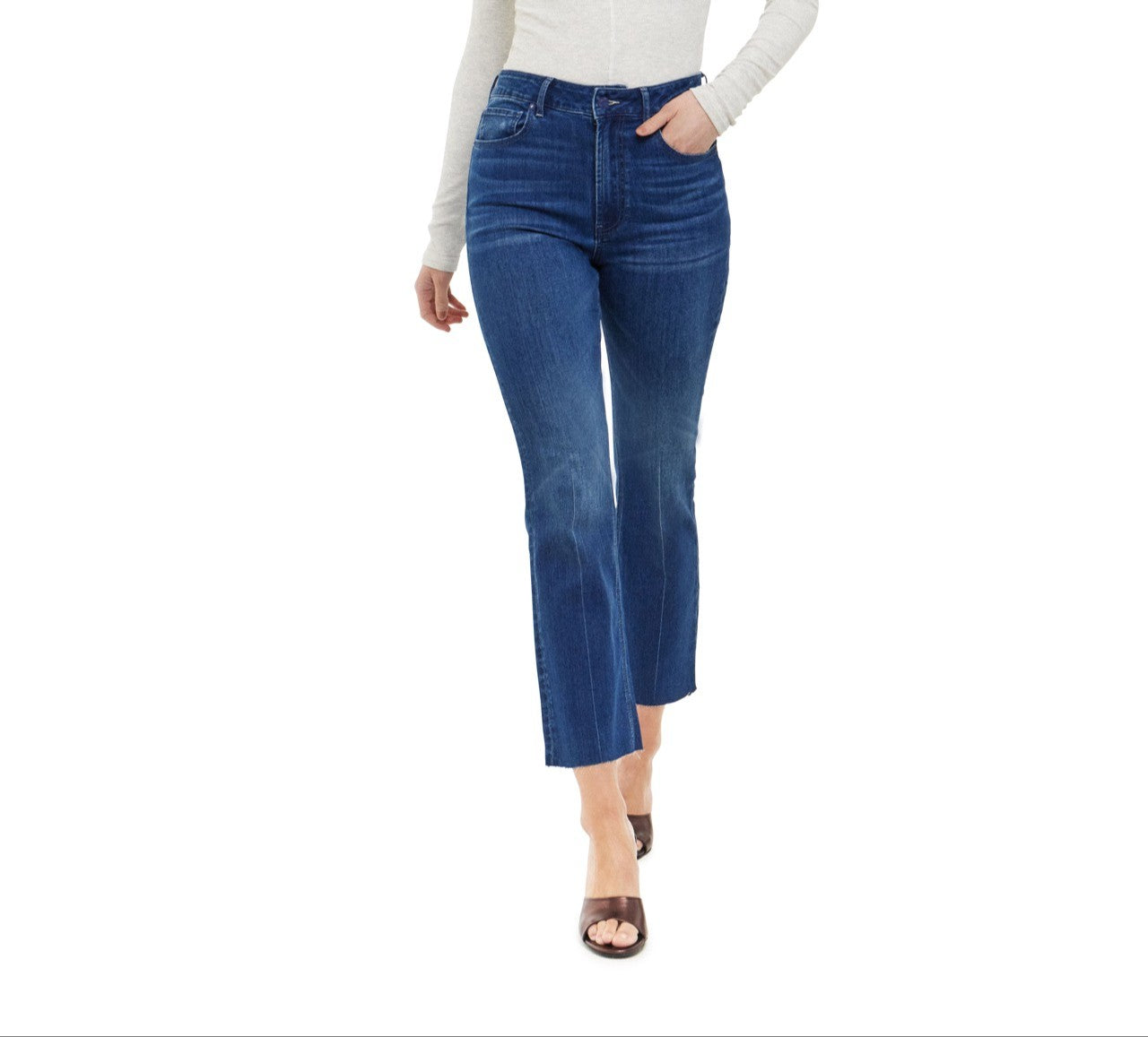 Articles of Society The Halle High Rise Cropped Flare Jeans