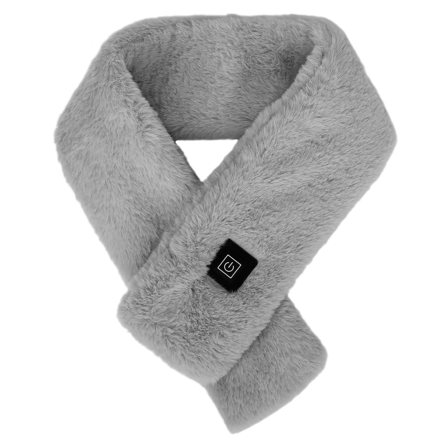 title:Electric Heated Scarf USB Heating Neck Wrap Unisex Winter Heated Neck Shawl Soft Warm Scarves w/ 3 Heating Modes;color:Gray