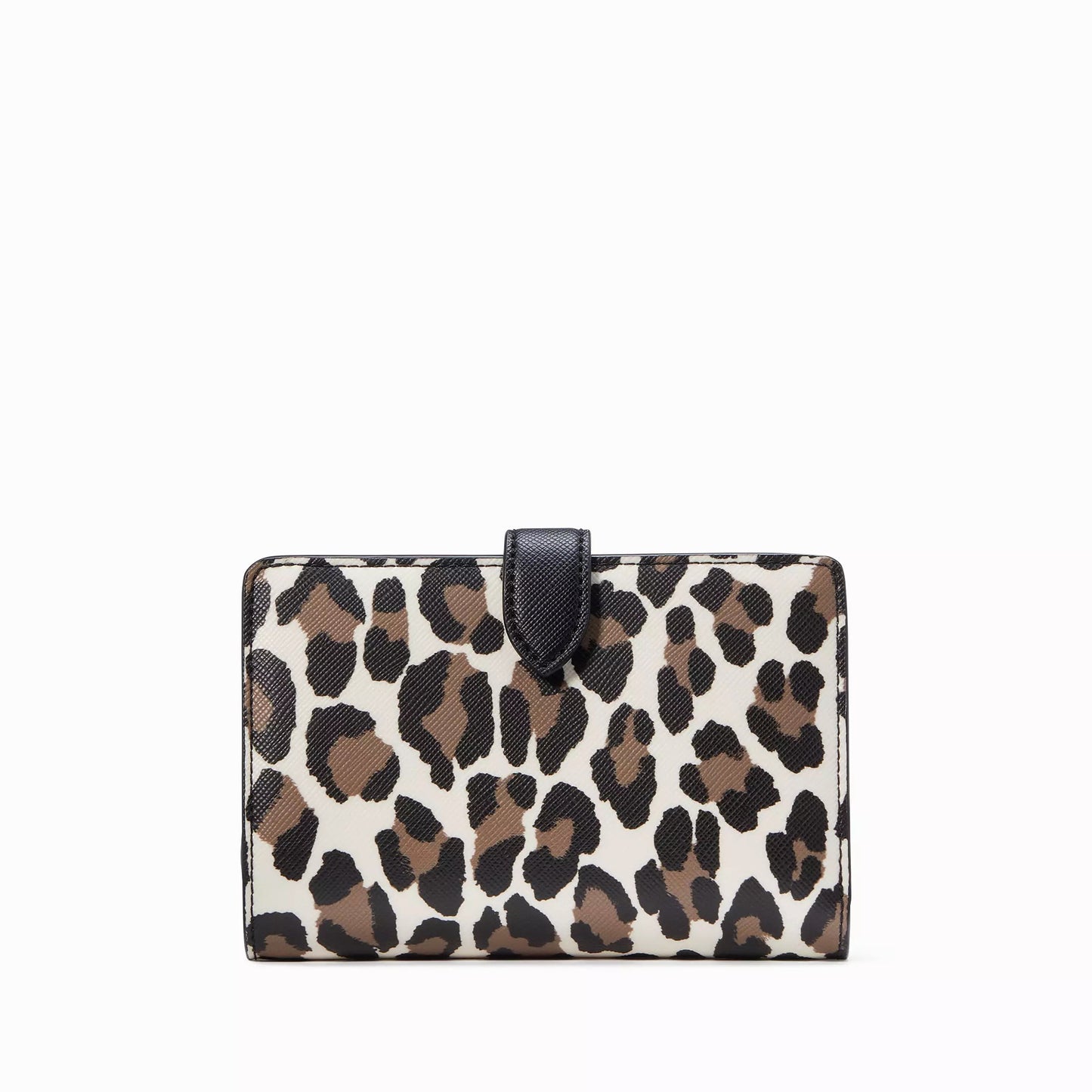 title:Kate Spade Women's Madison Spotted Leopard Medium Compact Bifold Wallet;color:Cream Multi