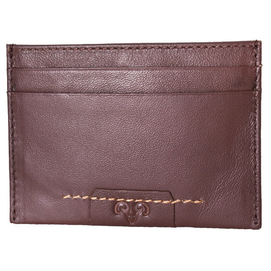 title:Jack Abrahams Card Case RFID Minimalist Wallet;color:Brown