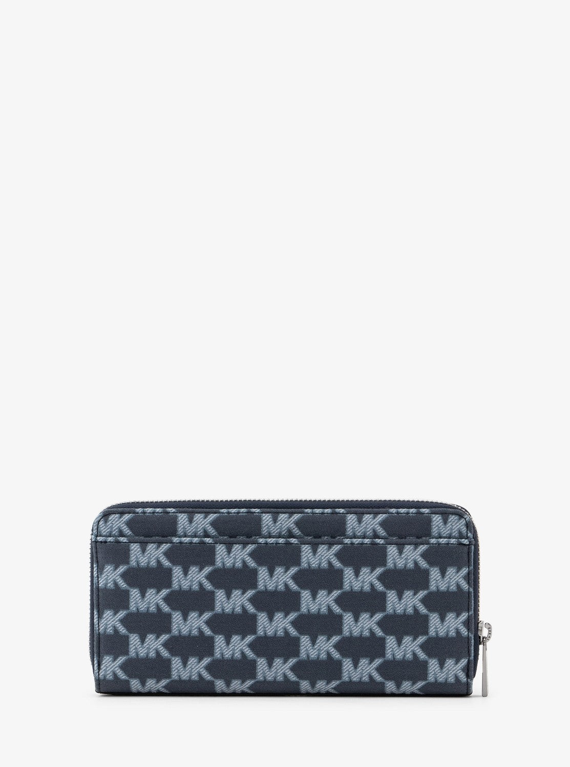 Michael Kors Women's Navy Multi Cooper Logo Jacquard Tech Zip Around Wallet