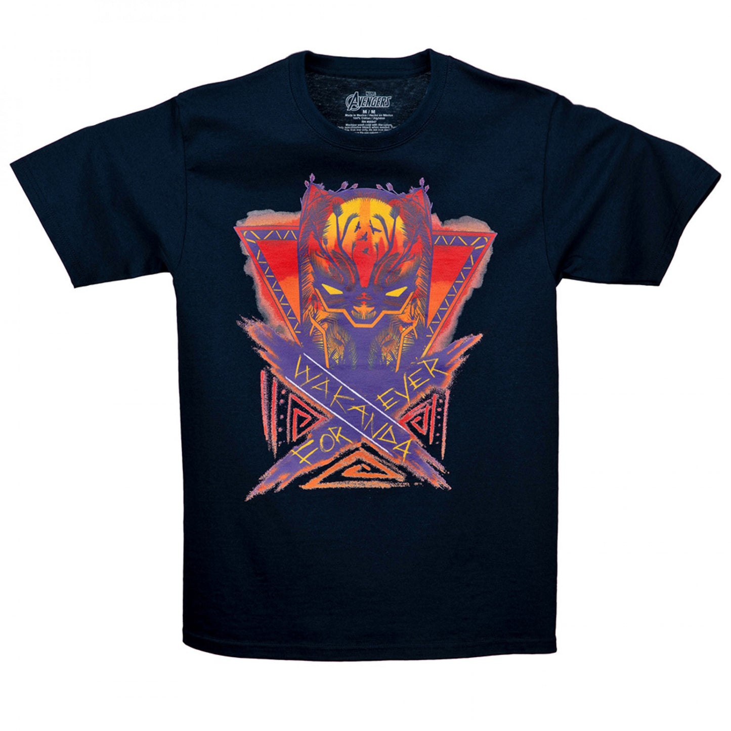 title:Black Panther Wakanda Forever Sunset T-Shirt;color:Blue