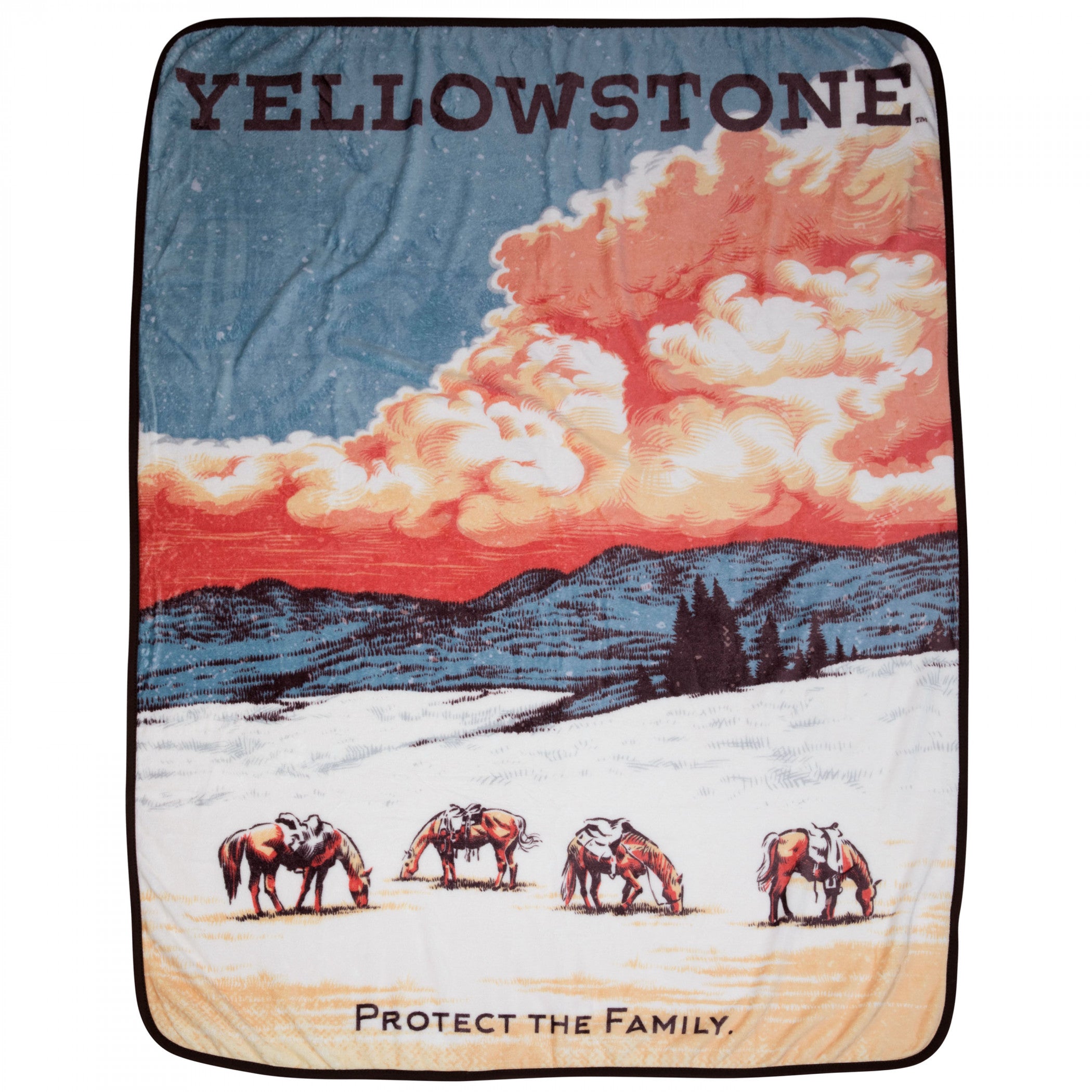 title:Yellowstone Protect The Family 45"x60" Throw Blanket;color:Multi-Color