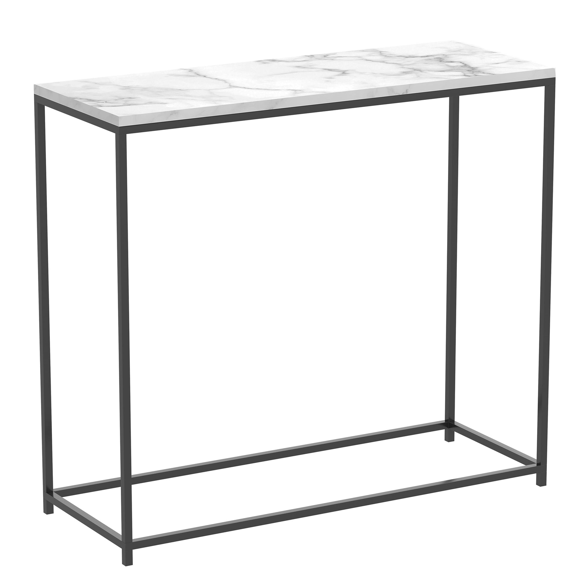 title:Safdie & Co. Console Table 31L Marble Black Metal;color:Marble