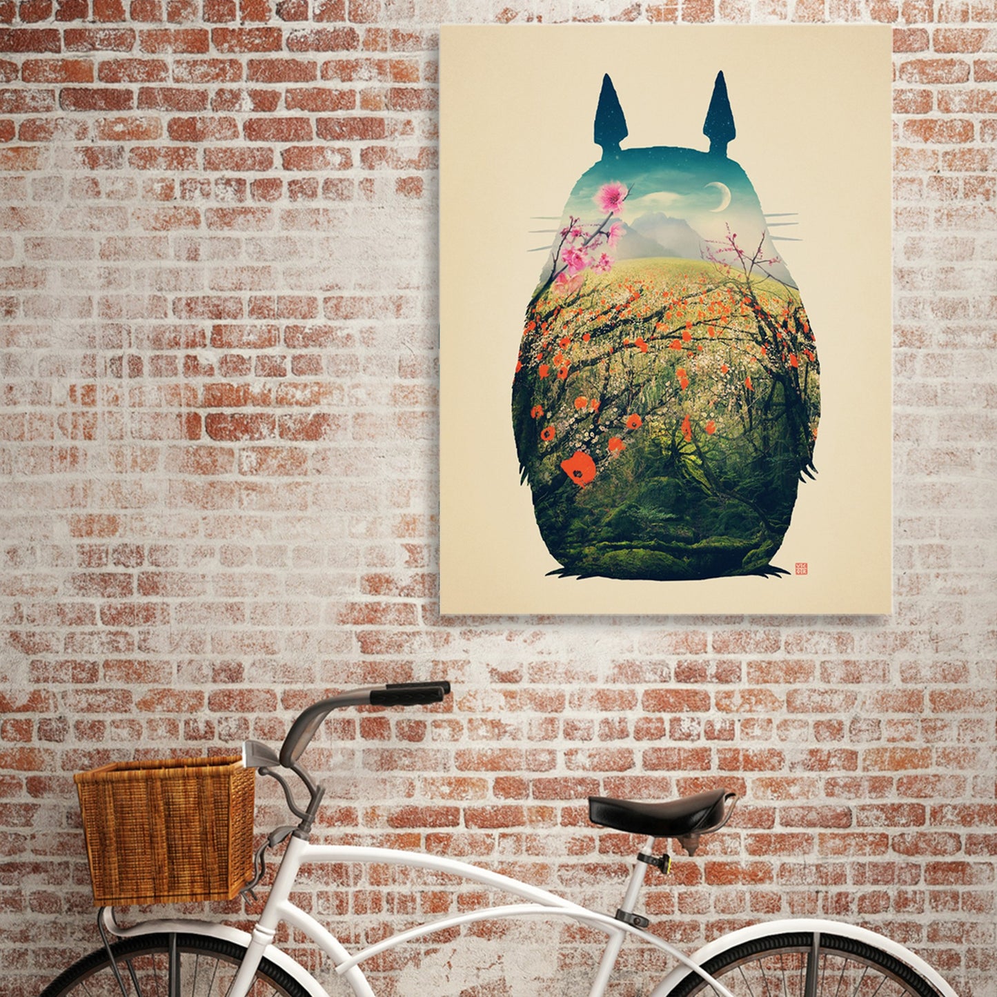 Tonari No Totoro Fine Art Stretched Canvas