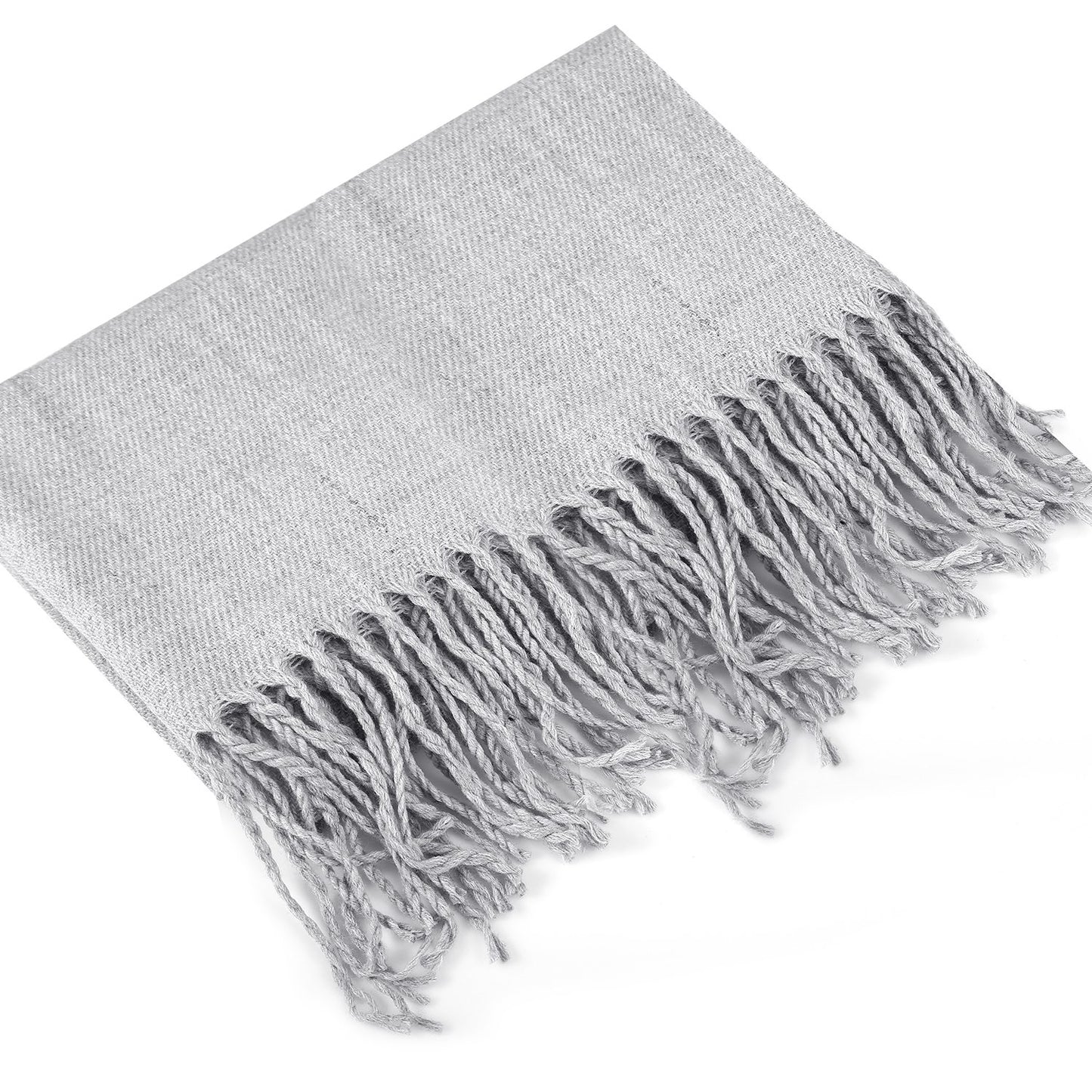 title:Mens Womens Oversize Cashmere Wool Shawl Wraps Blanket Winter Solid Scarf Soft Pashmina 79" X 28";color:Light Gray