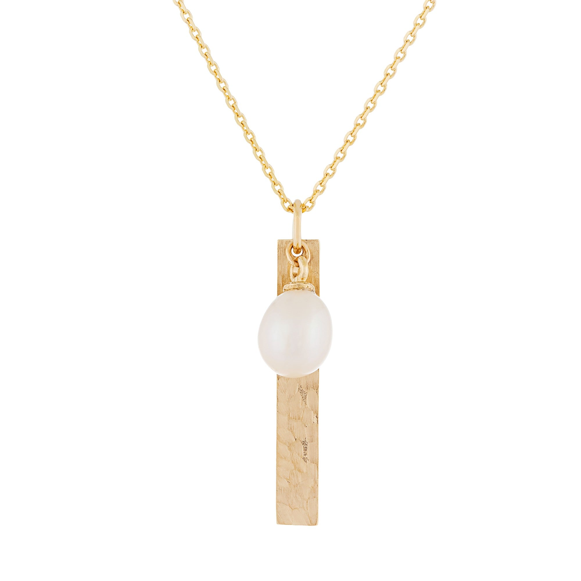 title:Splendid Pearls 14K Yellow Gold Pearl Pendant HE-226YG;color:White