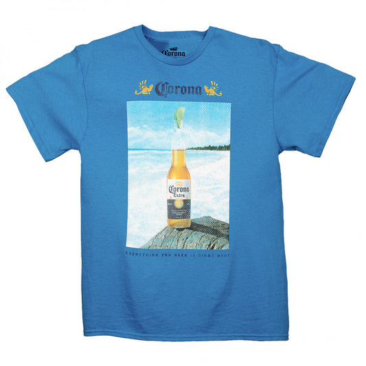 title:Corona Extra Everything You Need Is Right Here T-Shirt;color:Blue