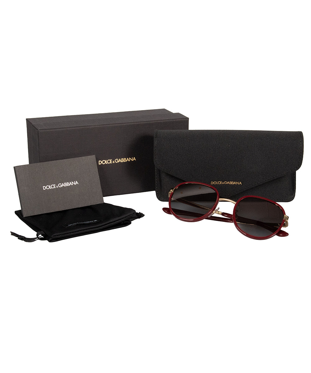 title:Dolce and Gabbana DG2227J 1318/8G 52 Round Sunglasses;color:Gold