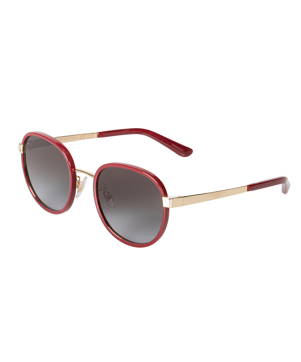 title:Dolce and Gabbana DG2227J 1318/8G 52 Round Sunglasses;color:Gold