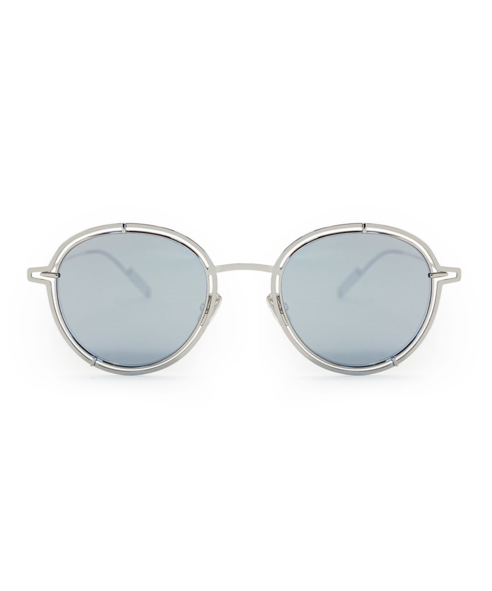 title:Dior Round Sunglasses 0210S 010DC 49;color:Silver