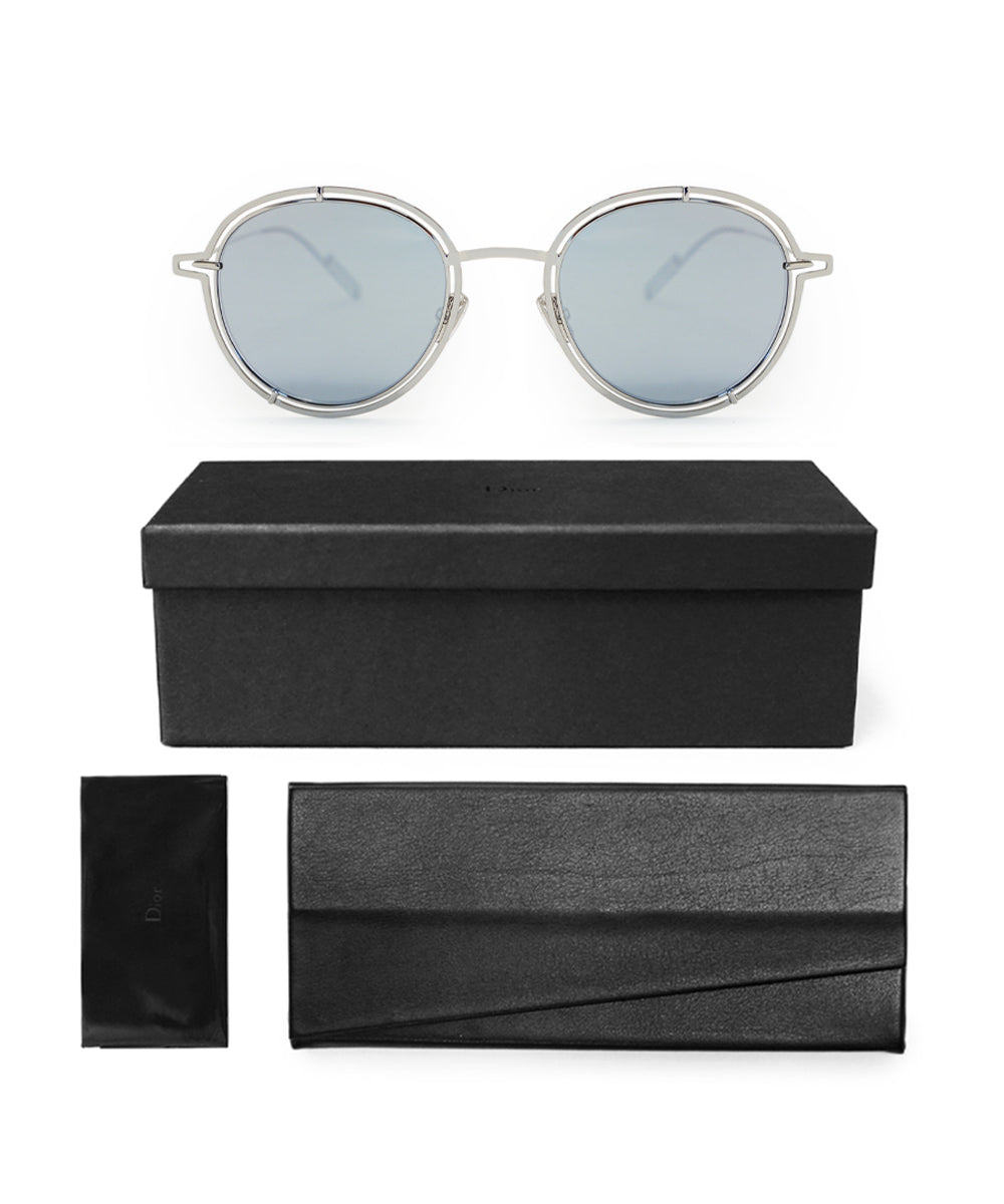 title:Dior Round Sunglasses 0210S 010DC 49;color:Silver