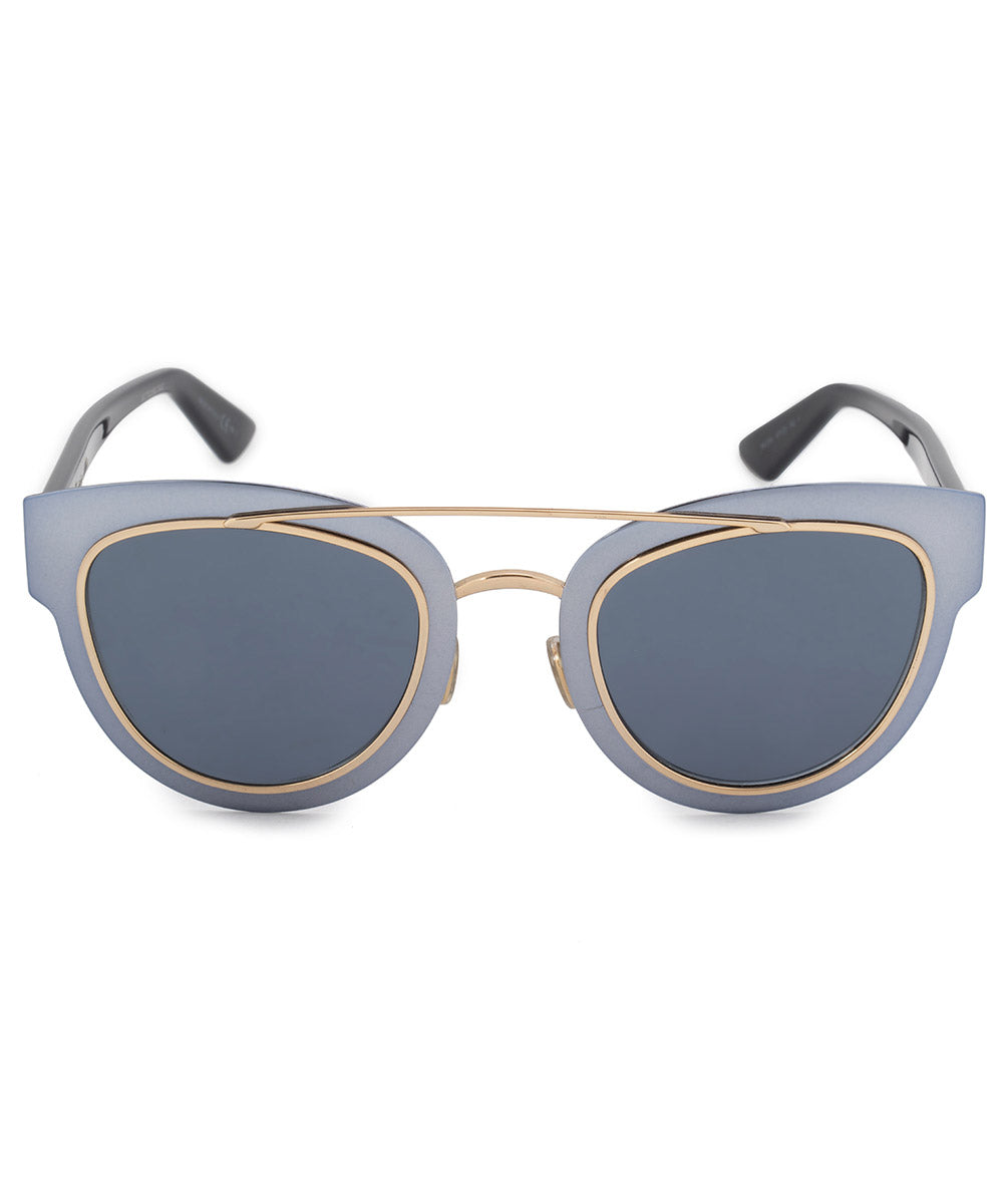 title:Christian Dior Chromic Cat Eye Metal Sunglasses RKZ9A 47;color:Blue