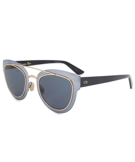 title:Christian Dior Chromic Cat Eye Metal Sunglasses RKZ9A 47;color:Blue