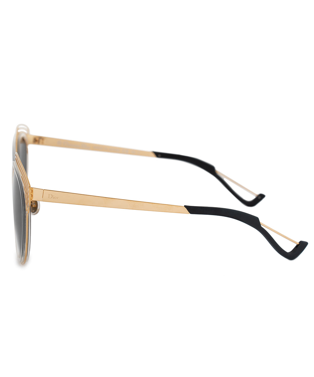 title:Christian Dior Enigme 000Y1 51 Cat Eye Sunglasses;color:Gold