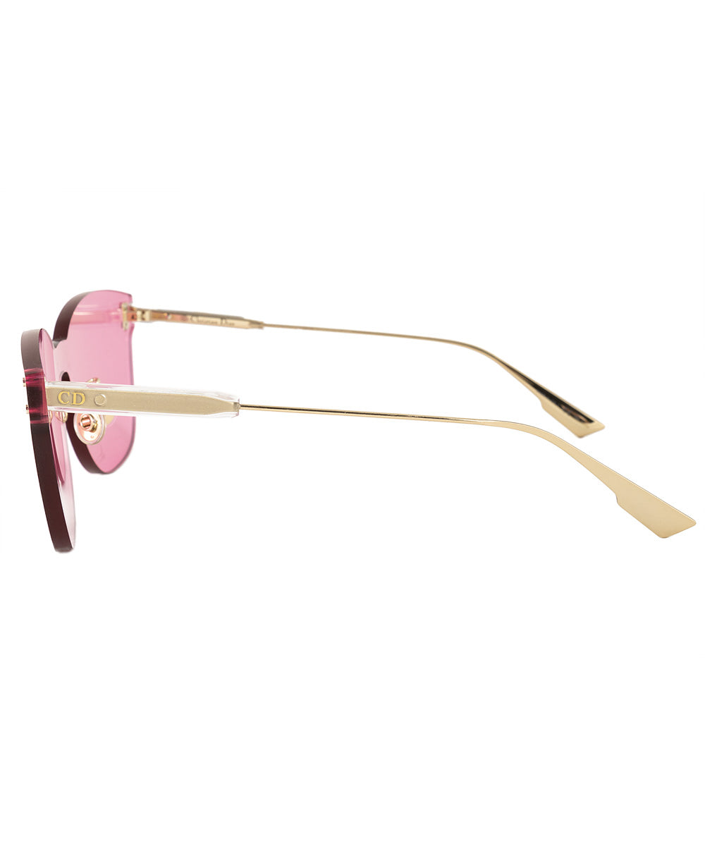 title:Christian Dior Color Quake2 MU1 U1 145 Rectangular Sunglasses;color:Gold