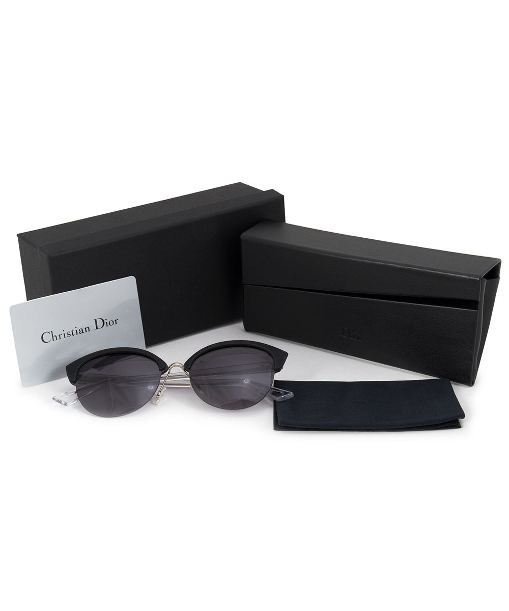 title:Christian Dior Run Cat Eye Sunglasses BJNHD 65;color:Black