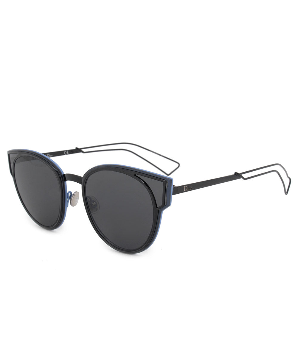 title:Christian Dior Sculpt Cat Eye Sunglasses 006/P9 63;color:Black