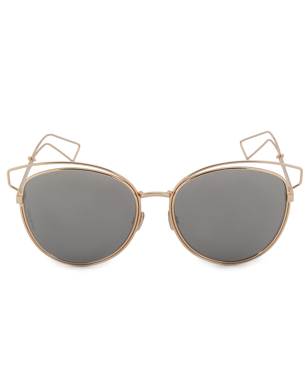 title:Christian Dior Sideral2 Cat Eye Sunglasses 000/UE 56;color:Gold