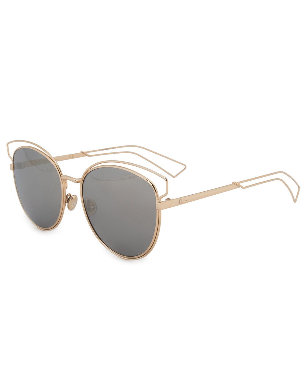 title:Christian Dior Sideral2 Cat Eye Sunglasses 000/UE 56;color:Gold