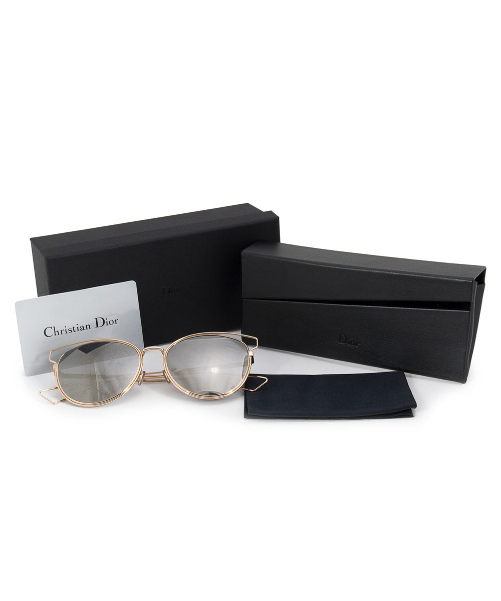 title:Christian Dior Sideral2 Cat Eye Sunglasses 000/UE 56;color:Gold