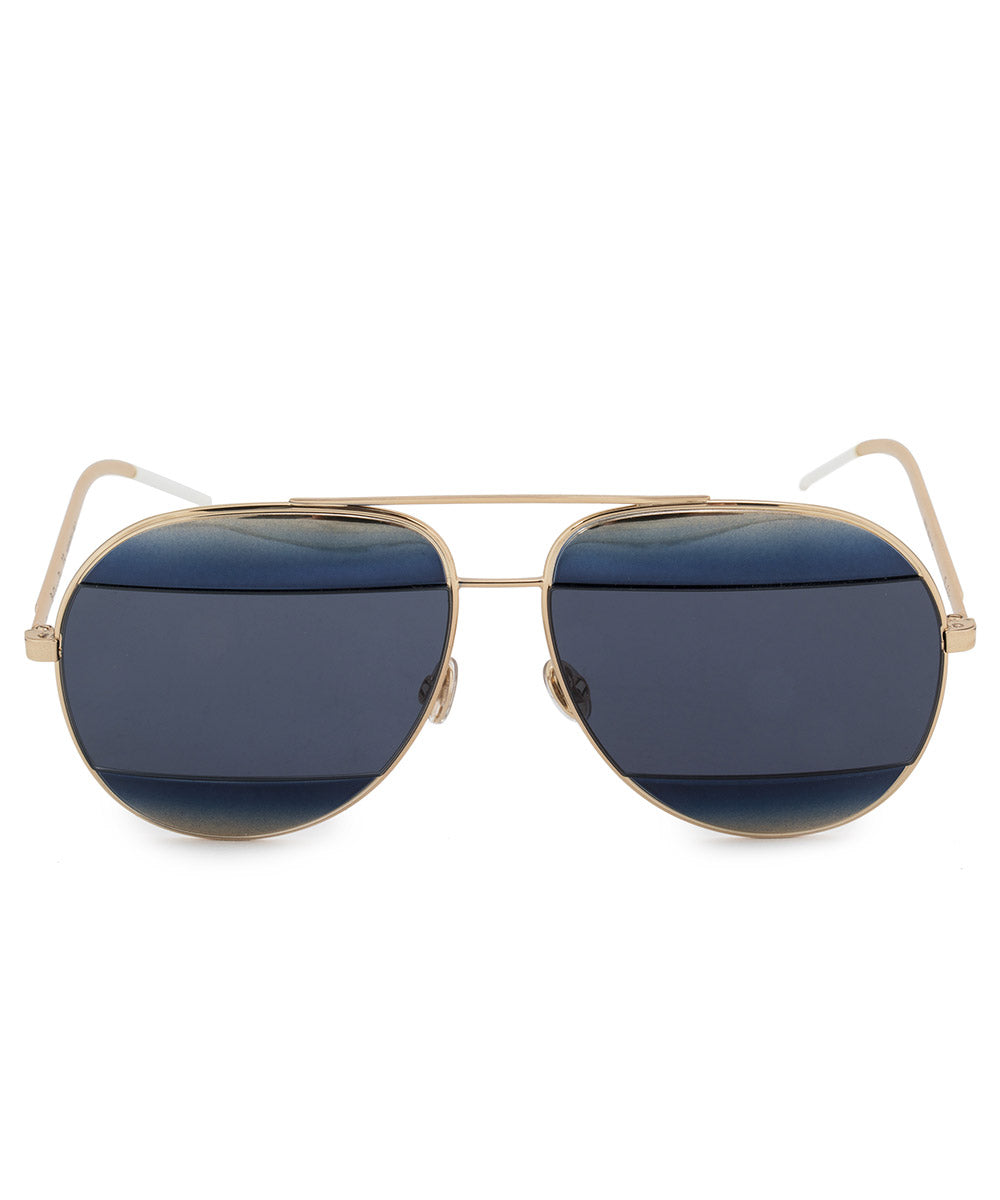 title:Christian Dior Split 1 Aviator Sunglasses 2JYKU 59;color:Blue