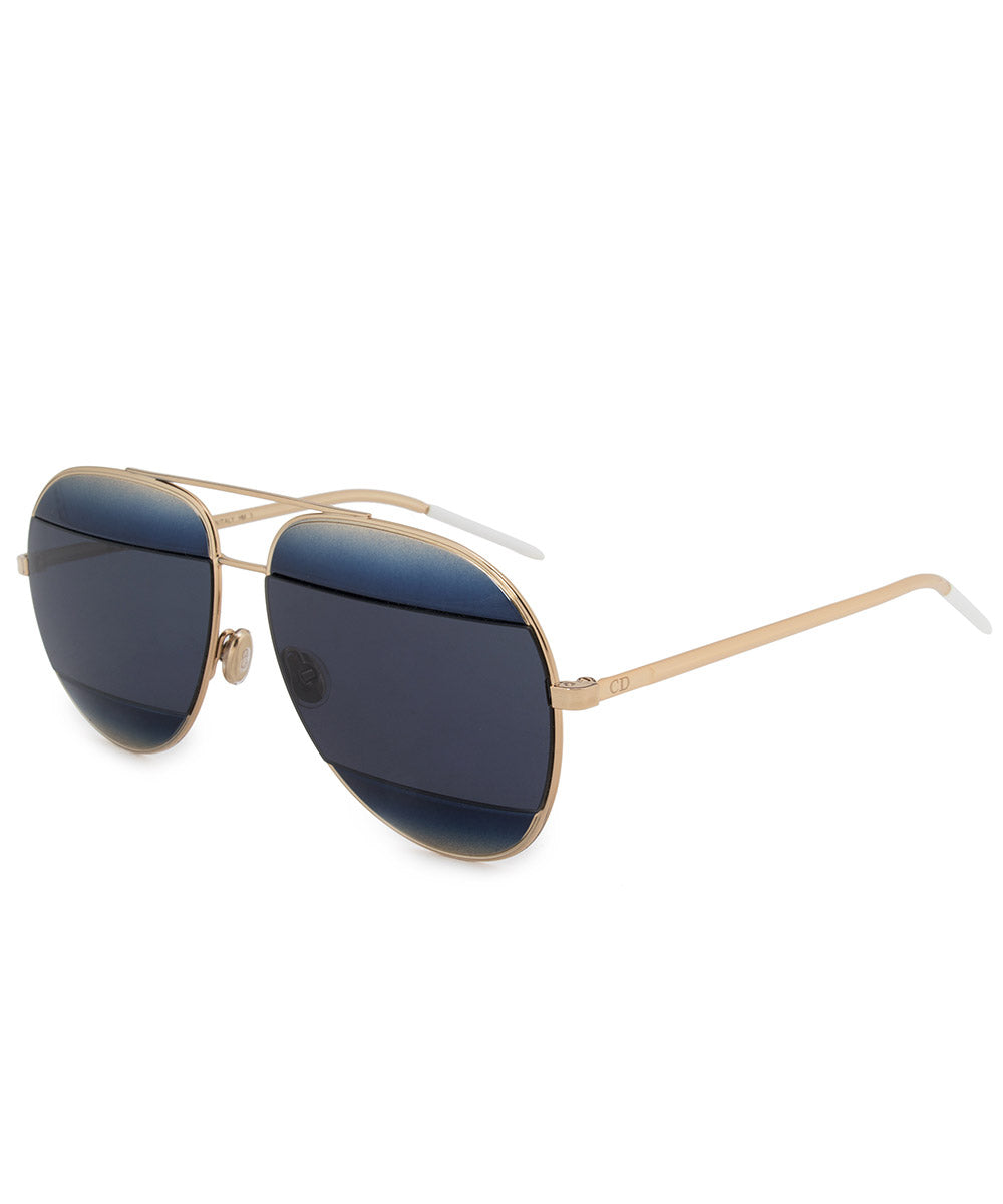 title:Christian Dior Split 1 Aviator Sunglasses 2JYKU 59;color:Blue