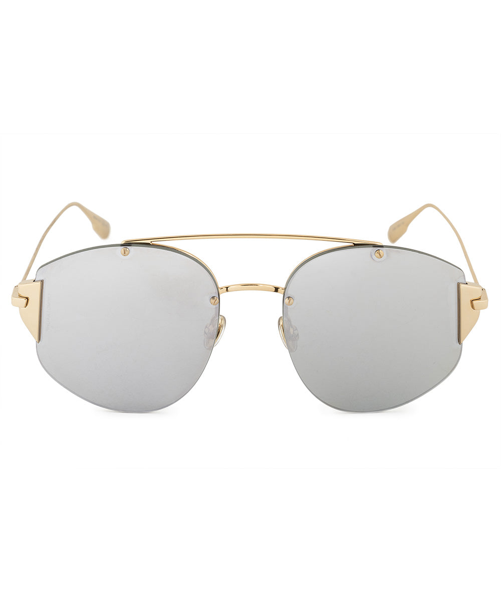 title:Christian Dior Stronger 000 DC 58 Aviator Sunglasses;color:Gold