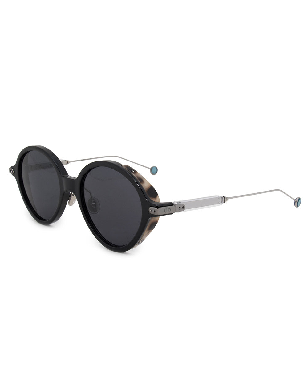 title:Christian Dior Umbrage Round Sunglasses L9RIR 52;color:Black