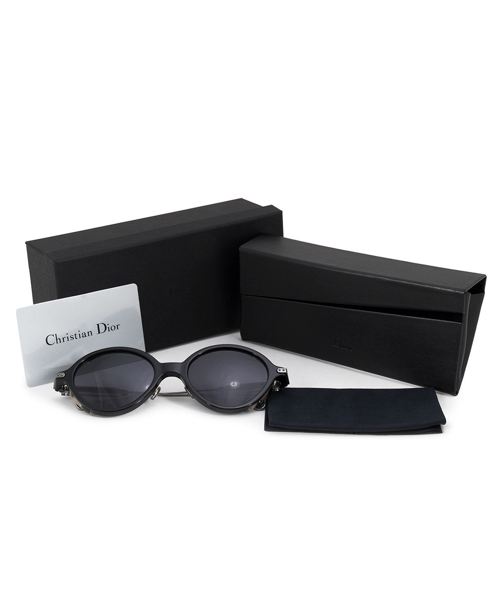 title:Christian Dior Umbrage Round Sunglasses L9RIR 52;color:Black