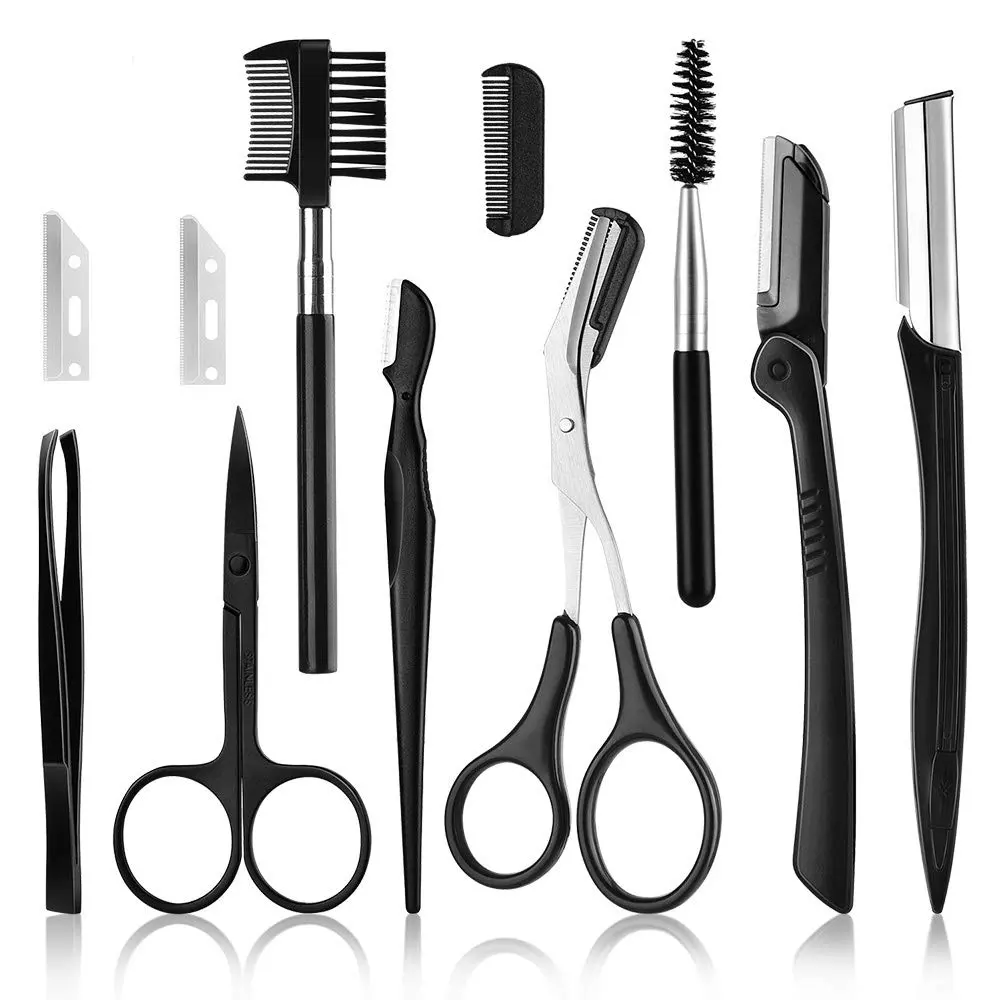 title:VYSN 11 Piece Eyebrow Grooming Kit for Women;color:Black