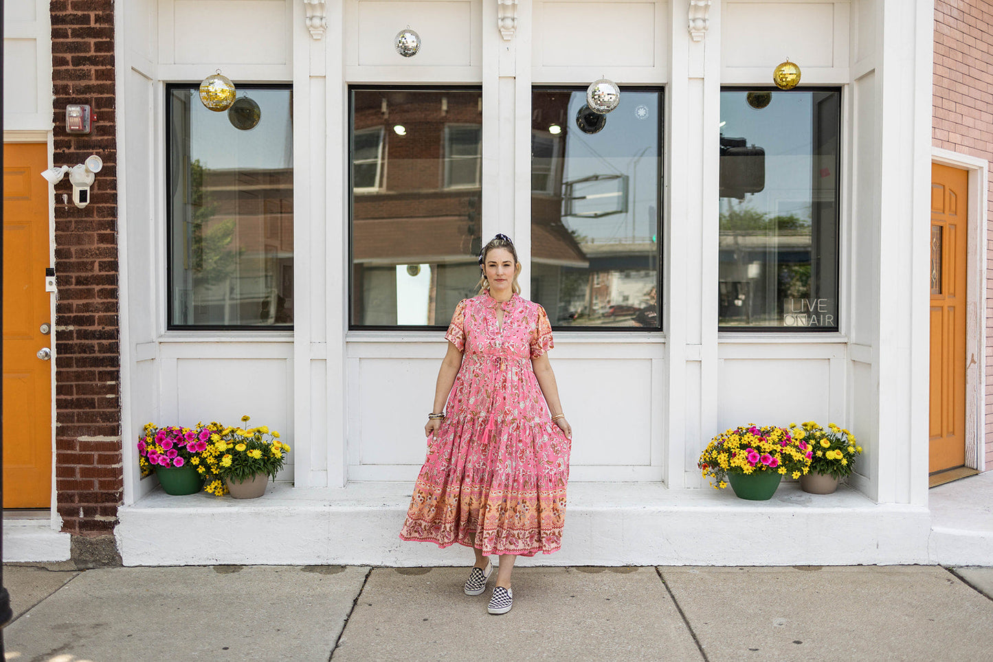 joey maxi dress in blush pink