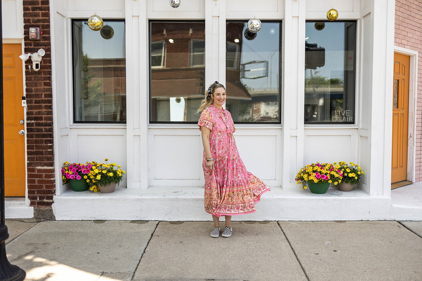 joey maxi dress in blush pink