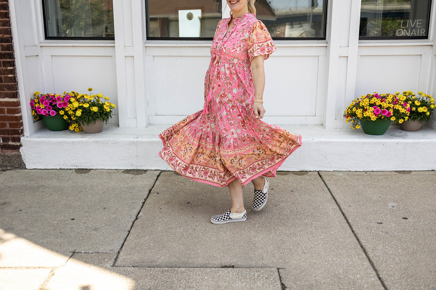 joey maxi dress in blush pink