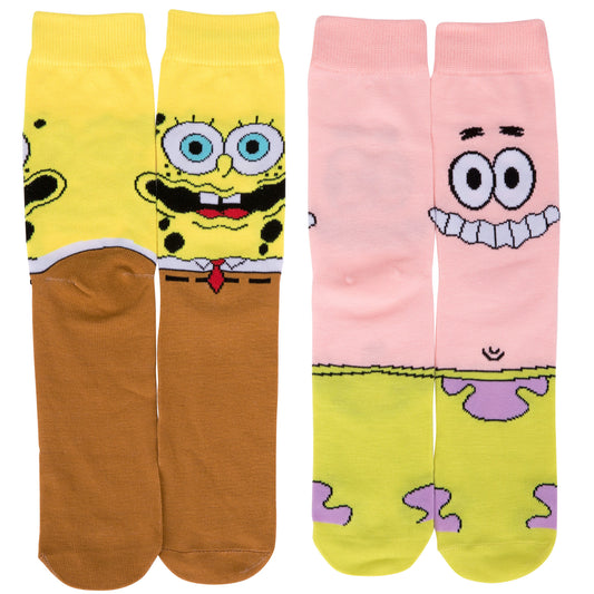 title:SpongeBob SquarePants Giddy Crew Socks 2-Pack;color:Multi-Color