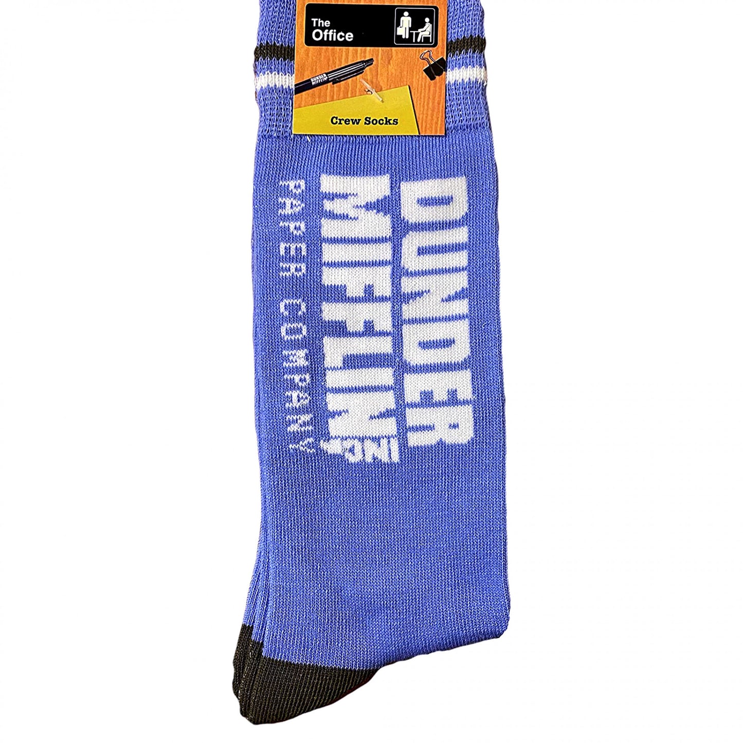 title:The Office Dunder Mifflin Logo Crew Socks;color:Multi-Color