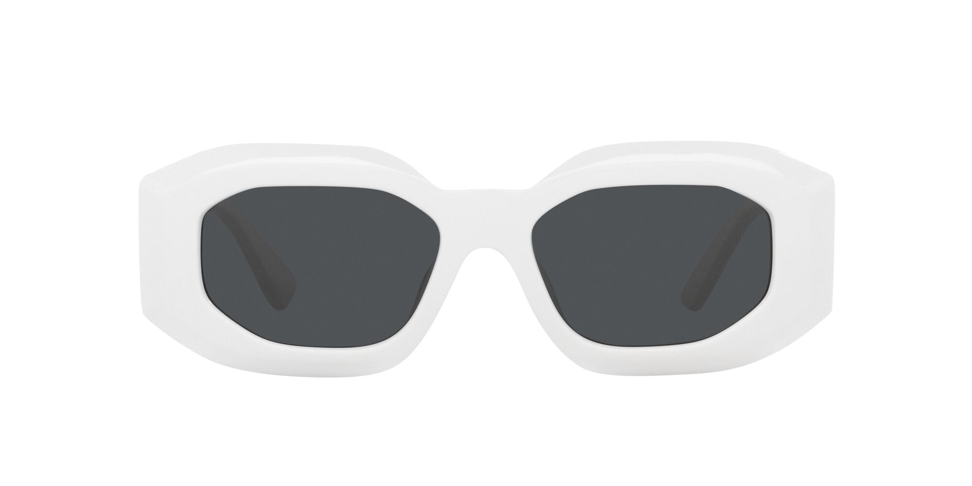 Versace Men's White Sunglasses with Dark Grey Solid Color Lenses VE_4425U_314/87_53mm