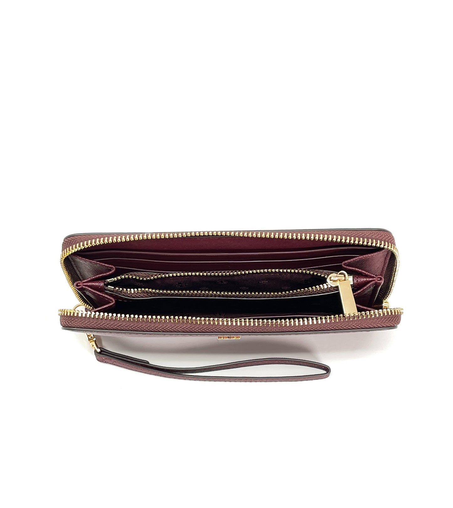 Tory Burch Claret Emerson Wristlet Zip Continental