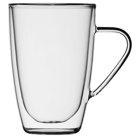 title:Safdie & Co. Mug Glass Double Wall 4PC Set 350ML Barista;color:Transparent