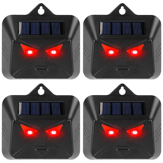 title:4Pcs Solar Predator Control Light Coyote Deterrent Deer Bird Repeller Lamp Animal Repellent for Garden Farm;color:Black