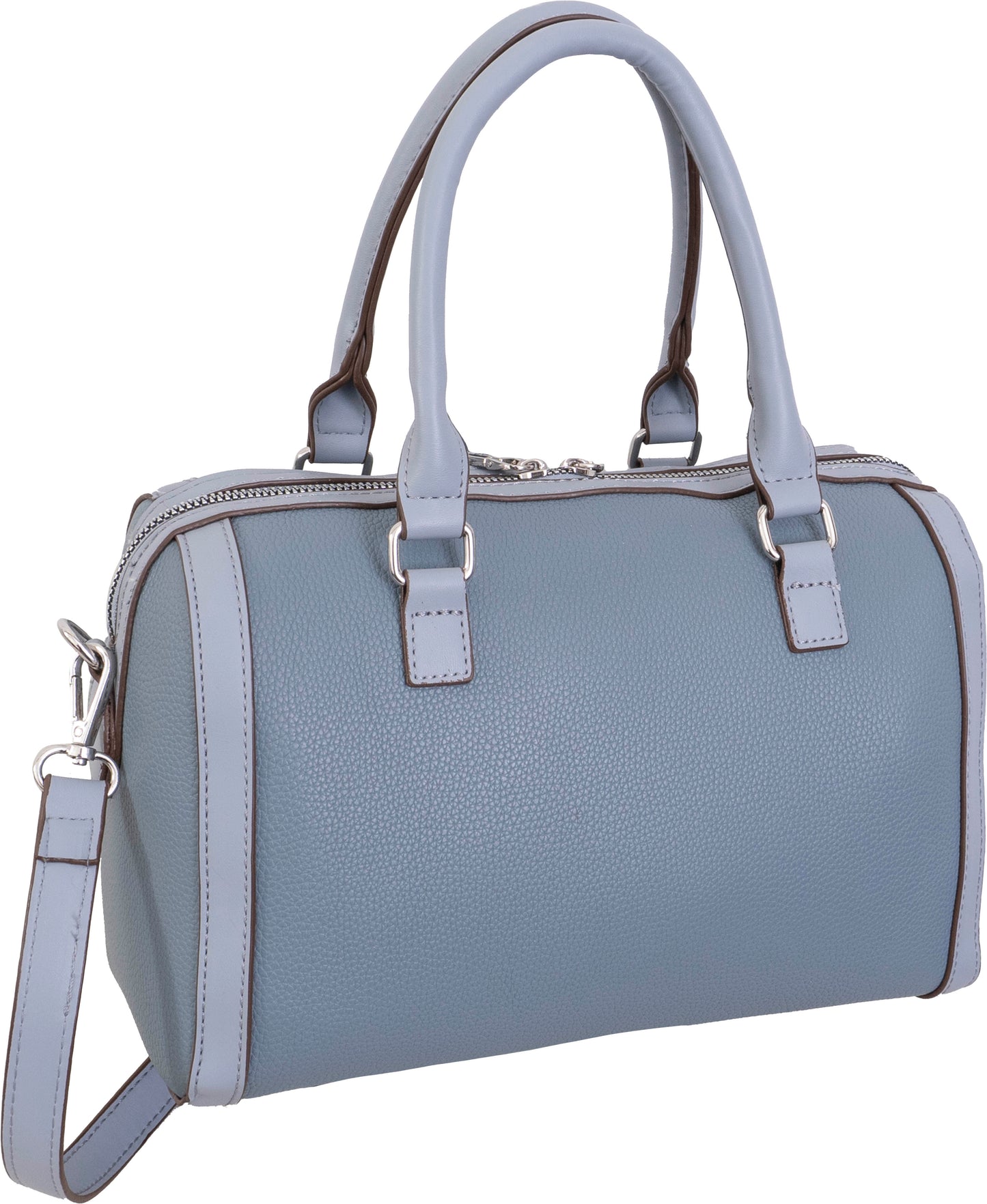 Ellen Tracy Barrel Satchel with Front Chunky Chain Detail