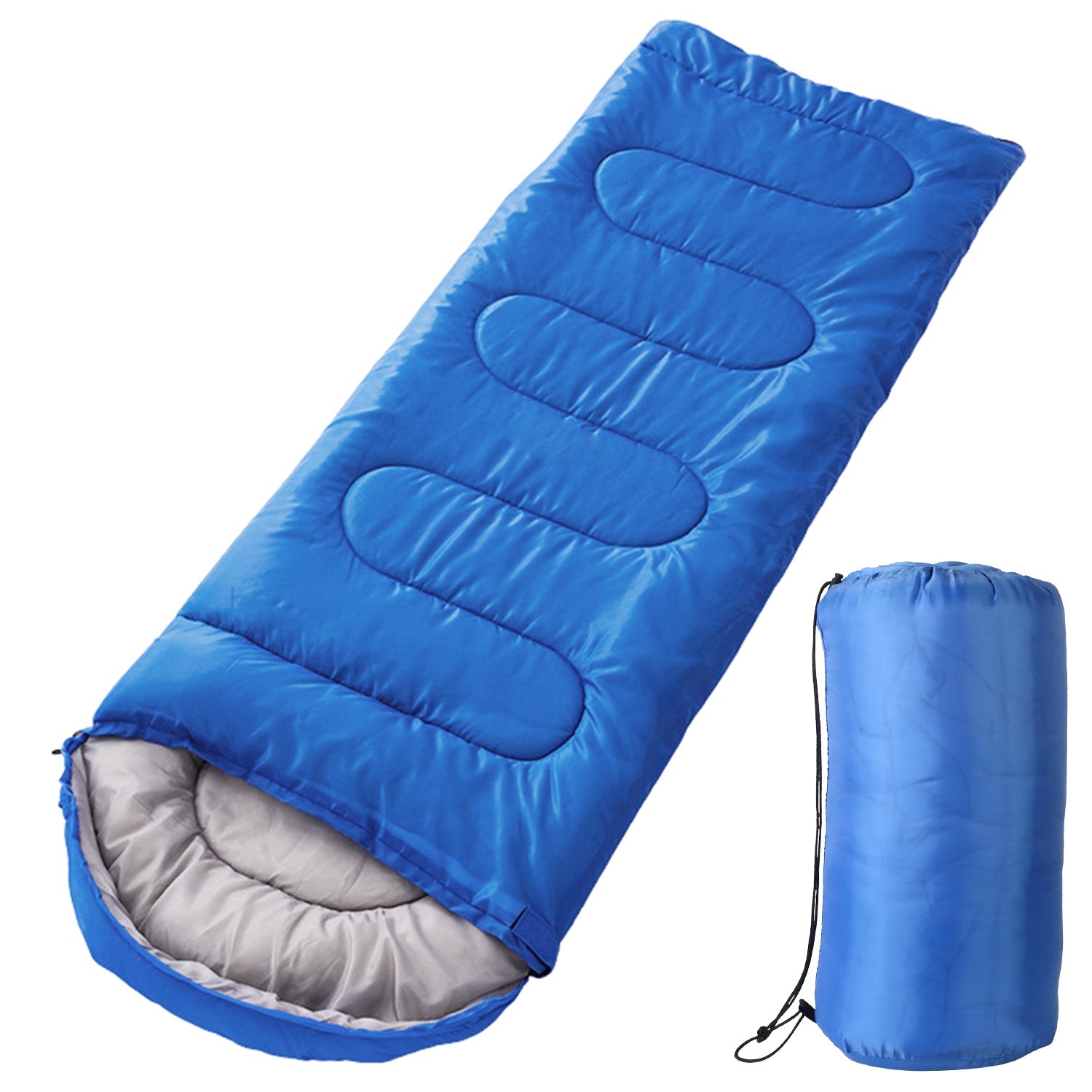 title:Camping Sleeping Bags for Adults Teens Moisture-Proof Hiking Sleep Bag with Carry Bag 32-50℉ for Spring Autumn Winter Seasons;color:Royal Blue