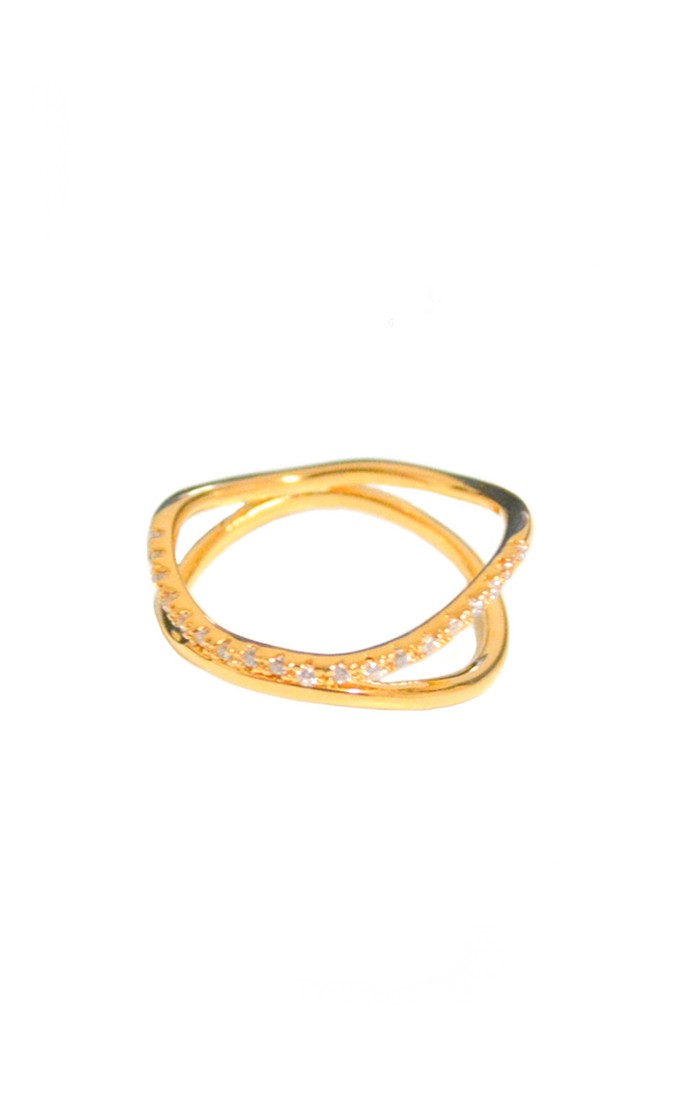 Double Wrap CZ Band Ring